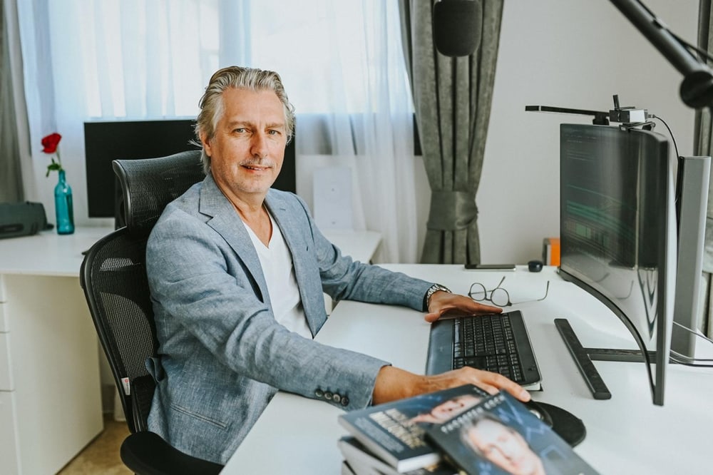 Professional at desk